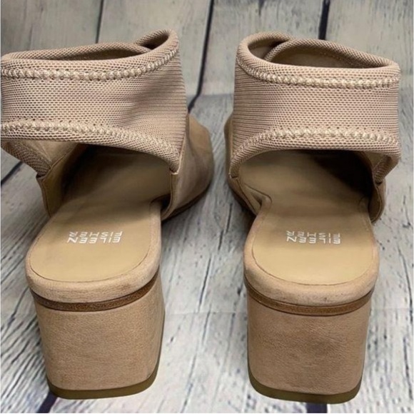 Eileen Fisher Luca Sandal in Latte Size 7.5 Suede
In Color Nude Block Heel NWOB - Picture 7 of 8